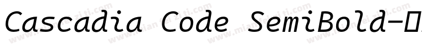 Cascadia Code SemiBold字体转换